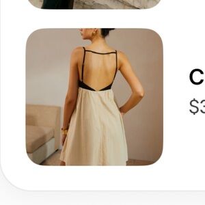 Black and Cream Sleeveless Dress